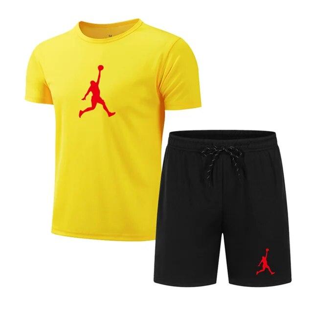 Sommer Beliebte männer T-shirt + shorts Anzug Männer Sport Anzug Druck Lässige Mode Kurzen ärmeln T-shirt Set Männer jogger Anzug Set 6XL
