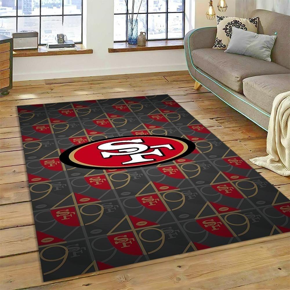 NFL All Team Helme Kollektion Teppich Dunkelblau Print Rutschfeste Rechteckige Fußmatte American Football Sportfan Heimdeko Teppich 80x120cm( 31x47in)