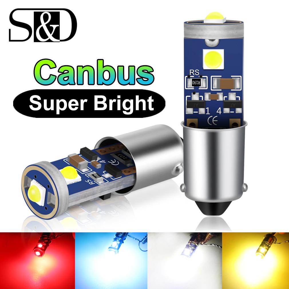 2PCS Ba9s T4W Led-lampe Super Helle Canbus Fehler Kostenlose Auto Parkplatz Lichter Quelle Auto Innen Lesen Dome Lampen weiß Blau weiß