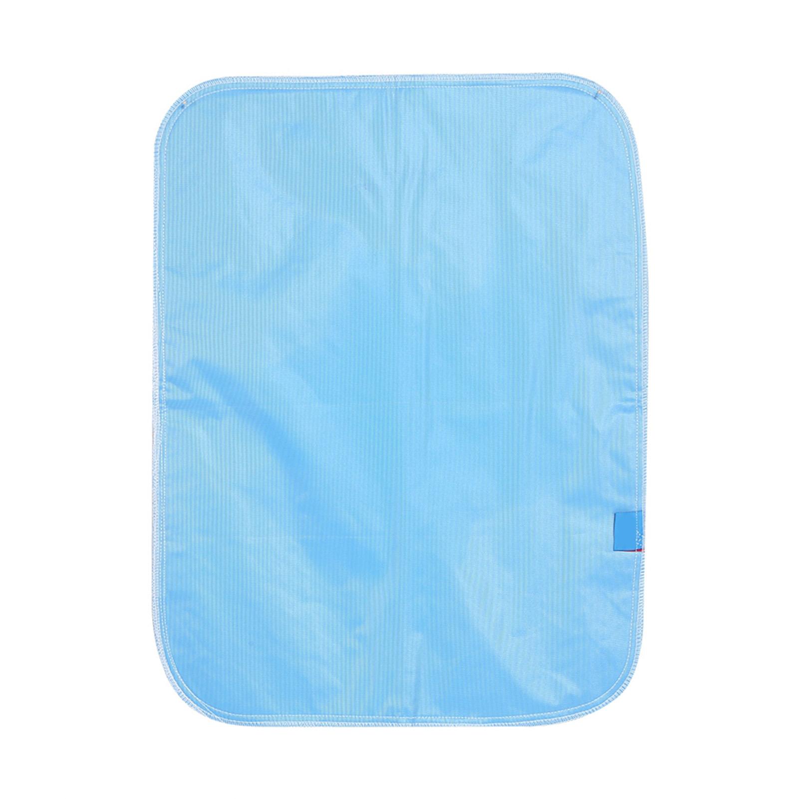 Wiederverwendbare Einlagen für Erwachsene Waschbare Verdickung Ältere Stoffwindel 3 Lagen Windel Blaues Karomuster