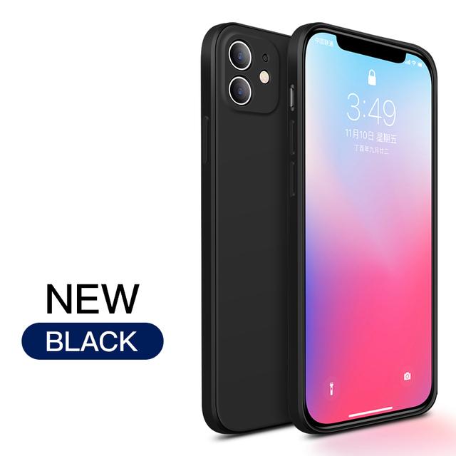 Für iPhone 7 6 6S 8 Plus Luxus Flüssigsilikon Soft Cover für iPhone 16 14 11 12 Pro X XR XS Max 13 Mini Pro 15 Max Stoßfeste Telefonhülle iPhone XS Max schwarz