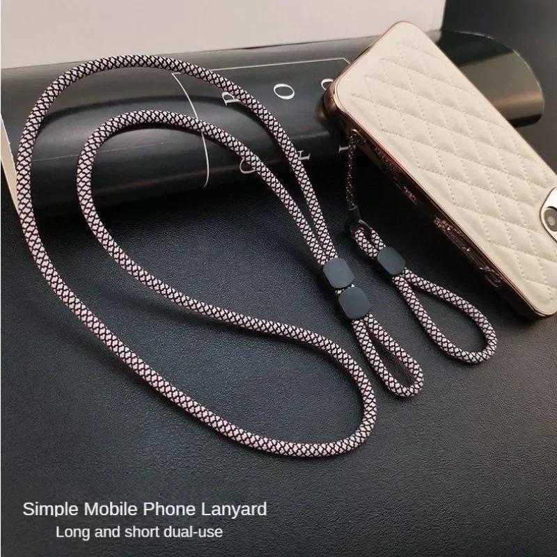 Langes Handy-Lanyard, verstellbar, doppelt verwendbar, Handy-Halsseil, Handseil, Smartphone-Schulterkette, Schlüssel, Anti-Verlust-Hängeseil 1pc