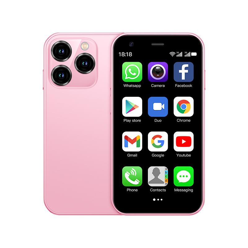SOYES XS15 Mini-Smartphone, 3,0-Zoll-Display, 2 GB RAM, 16 GB ROM, unterstützt Bluetooth, WLAN, Android 8.1-Mobiltelefon 2GB RAM 16GB ROM rosa