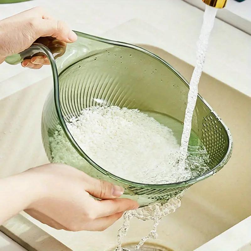 1Pc Multifunktionale Ablauf Korb Ablauf Schüssel Haushalt Spüle Gemüse Becken Küche Reis Waschen Sieb Obst Platte 1PCS grün