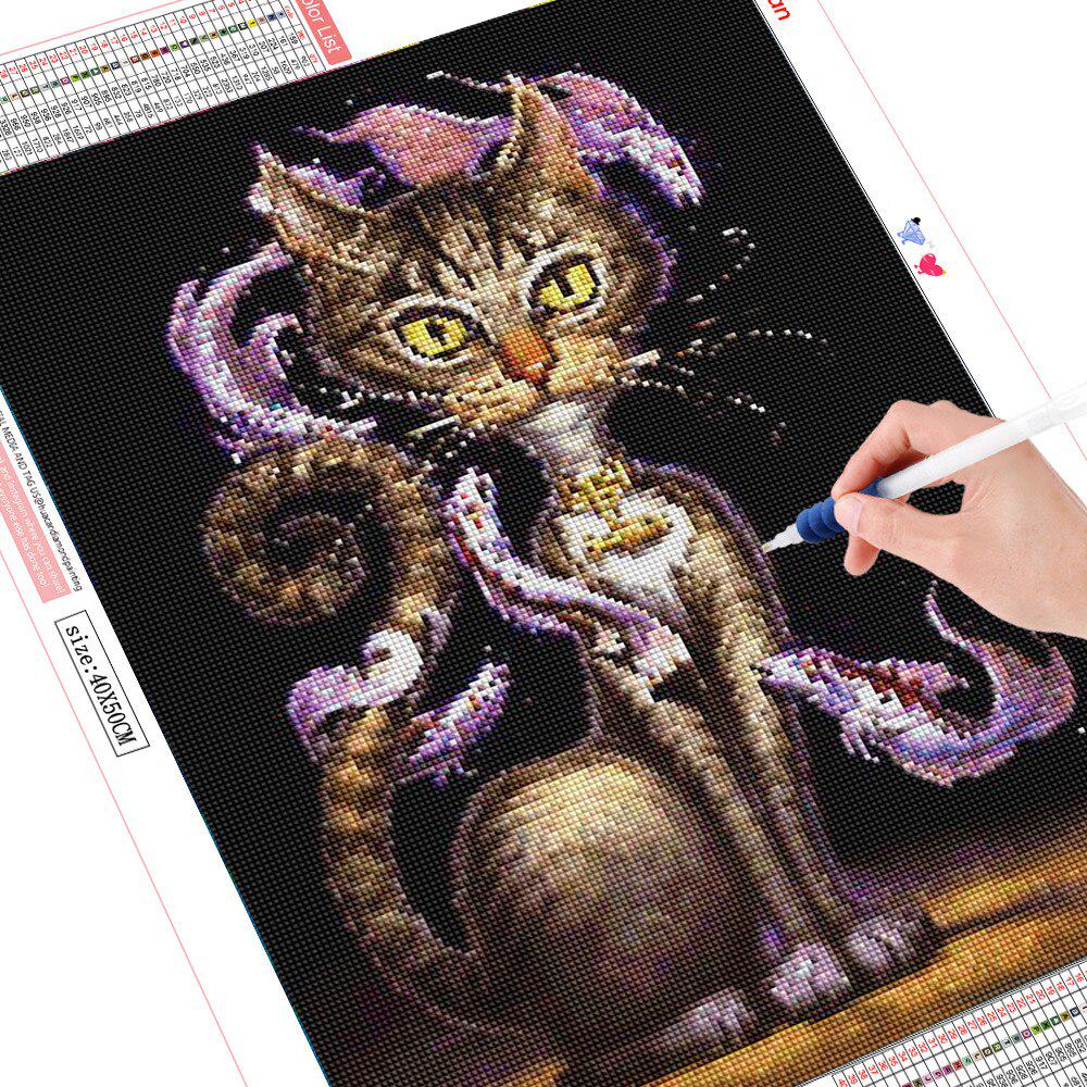 Diamant-Stickerei Verkauf Katze volle Runde Bohrer Diamant Mosaik Tier 5d Diamant Malerei 20X30