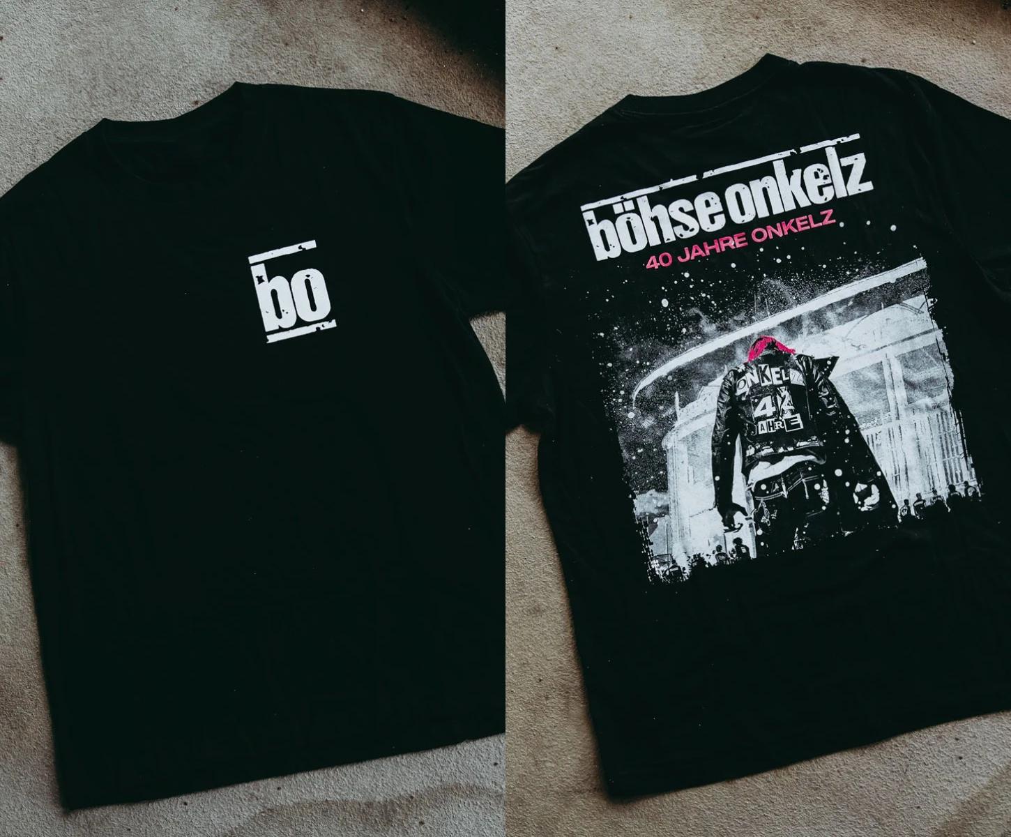 Böhse Onkelz 40 Jahre T-Shirt Fan Geschenk Gehasst Verdammt Vergöttert II Merch Übergroß Y2k Lässige Baumwoll-Tees Unisex L