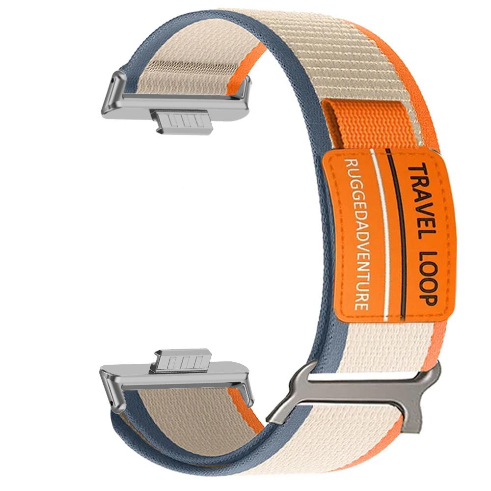 Nylonarmband für Huawei Watch Fit 4 Pro Band Sport Herren Damen Ersetztes Armband Huawei Fit 3 Fit 4 Travel Loop Correa Zubehör Huawei Fit 4 Pro &Silver elfenbein