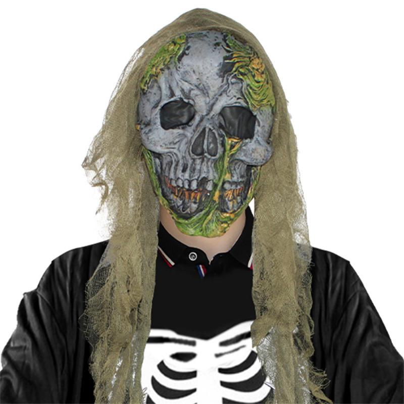Rote Zungenmaske – Gruselige Totenkopfmaske – Trend-Horrormaske – Halloween-Dekoration – Langlebige Kostüme und Requisiten – Beliebt