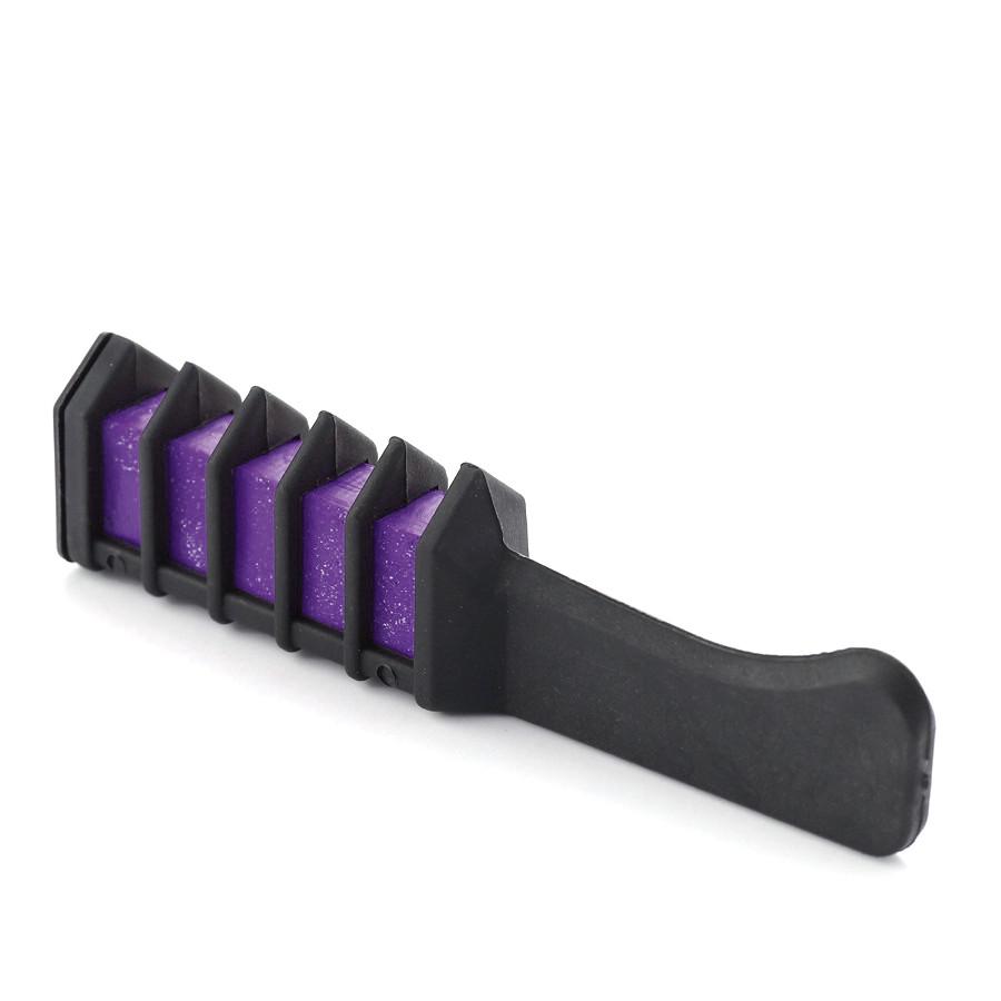 Temporäres Haarkreide-Färbepulver mit Kamm, Salon-Haar-Mascara Crayo One Size violett