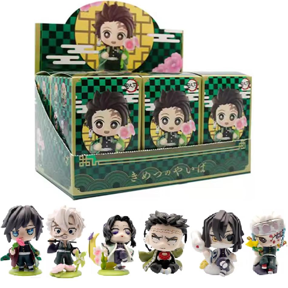 Demon Slayer Modell Mystery Box Kamado Tanjirou Kamado Nezuko Kollektion Zufälliges Anime Geschenk Überraschungsbox für Fans black