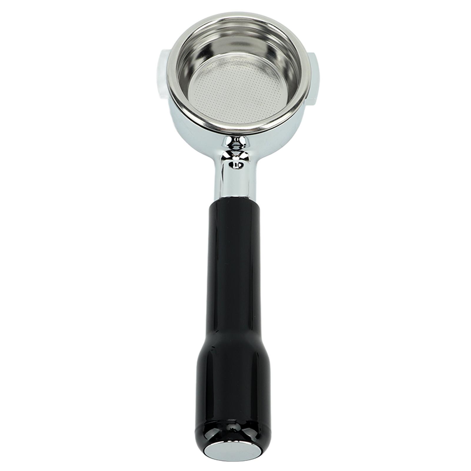 Kaffee-Siebträger 58 mm E61 Einschichtfilter Bodenloser Hand-Siebträger für Kaffee zu Hause schwarz