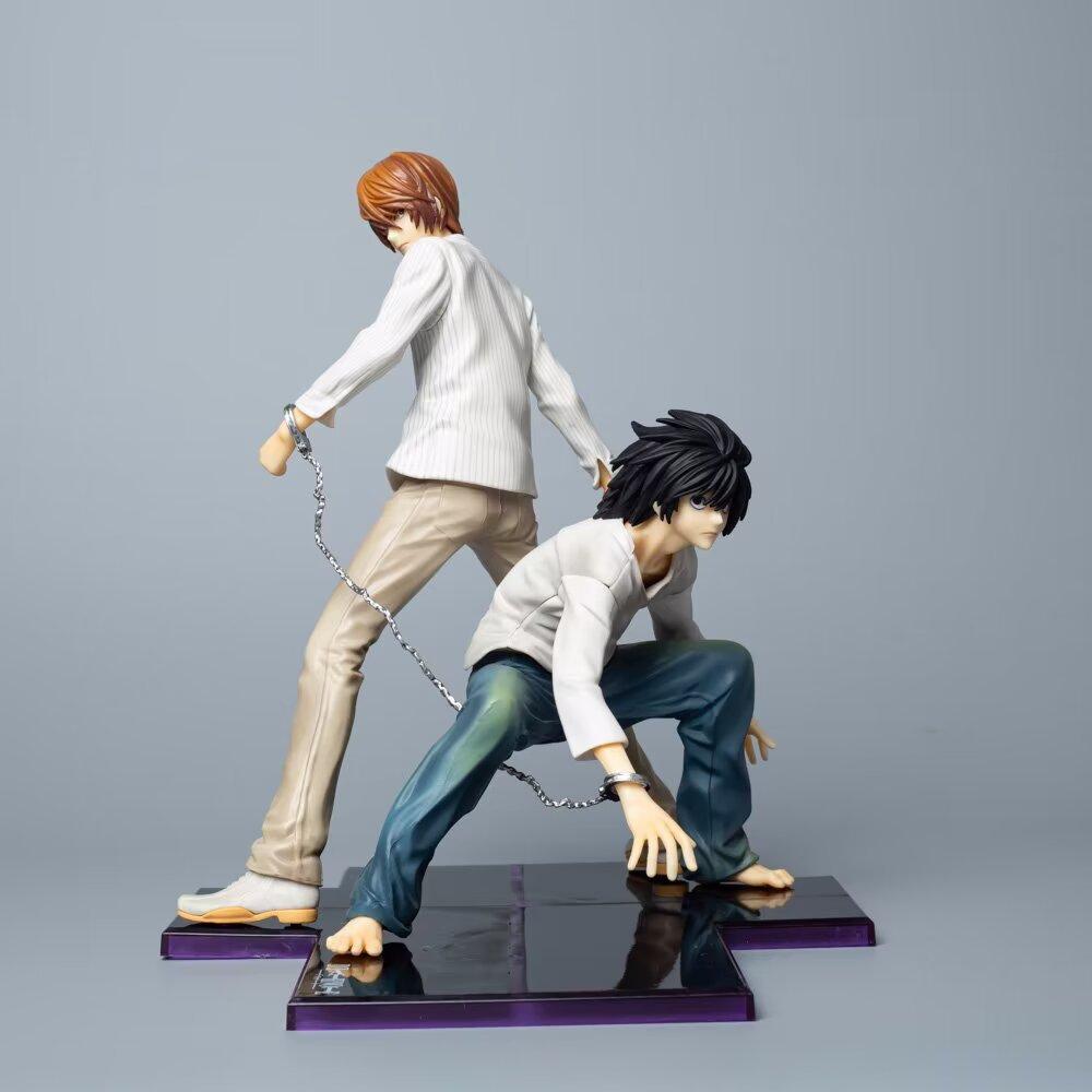 MegaHouse Death Note Light Modell Yagami Kami L Lawliet 24cm Anime PVC Actionfigur Spielzeug Statue Sammlung Modell Puppe Geschenk No Retrail Box gray