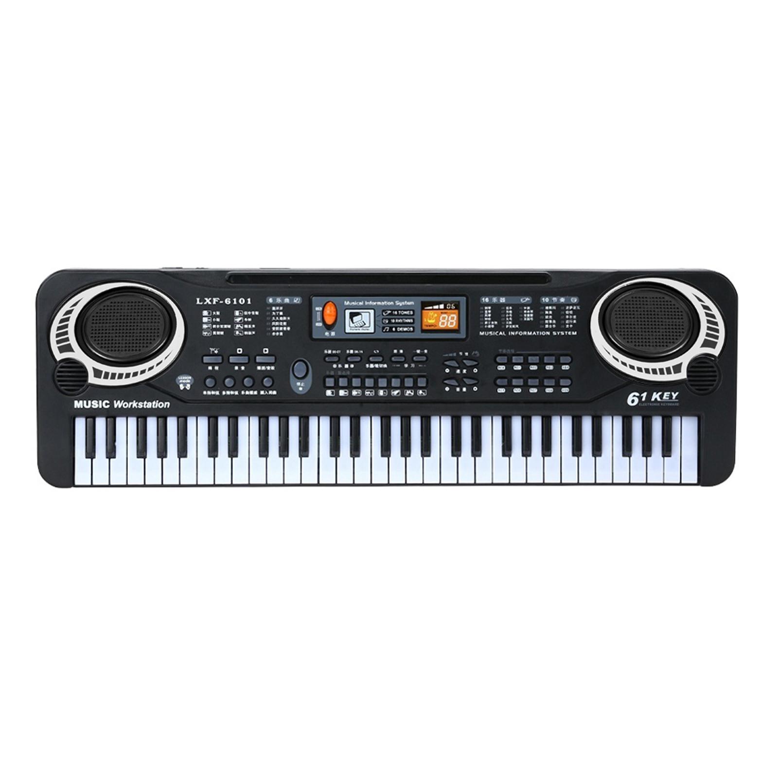 61 Tasten Schwarz Digitale Musik Elektronische Tastatur Tastatur E-Piano Kinder Geschenk Musikinstrument EU Plug