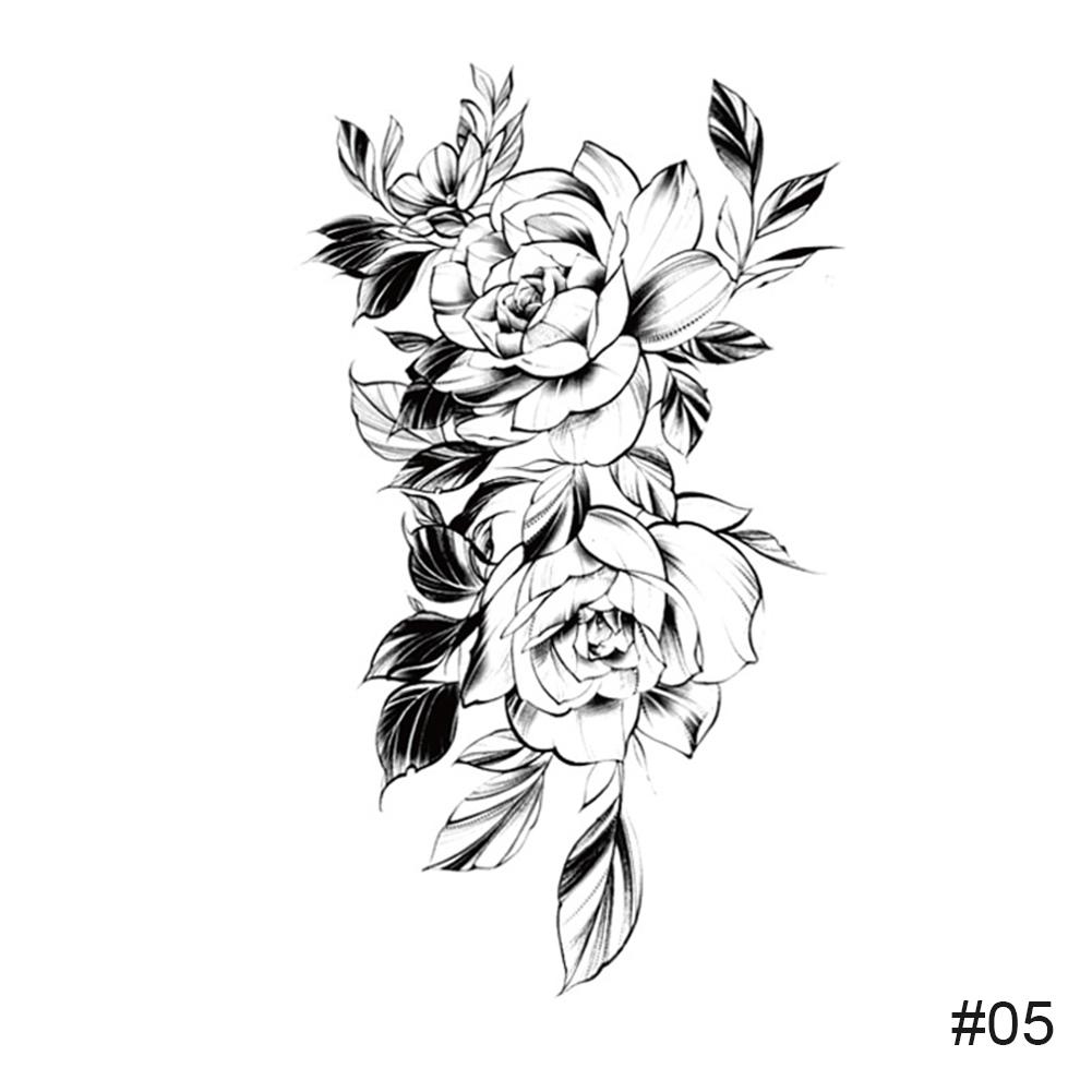 Temporäre kleine frische schwarze Tattoo-Aufkleber, wasserdicht, langlebig, Tattoo-Aufkleber, Arm, Bein, Brust, Körperkunst-Tattoo 05