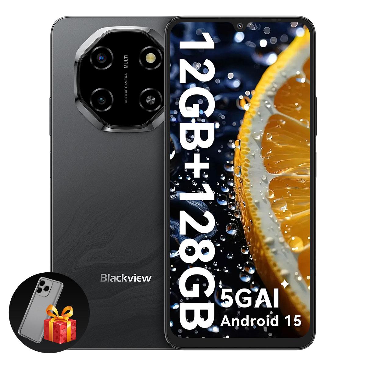 Blackview SHARK 6 5G 6,88 Zoll NFC Android 15 5G 8+16GB/128GB 120HZ Smartphone 4GB+128GB schwarz