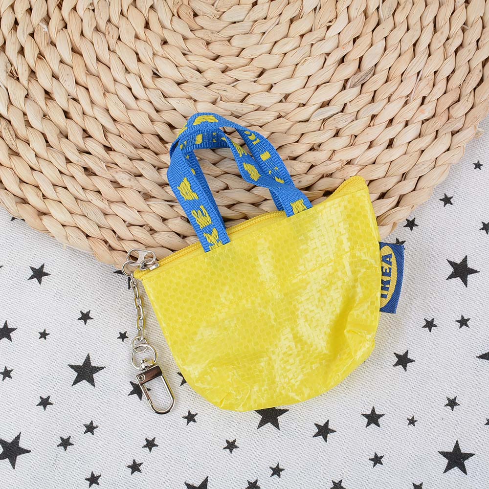 Damen-Geldbörse, Mini-Geldbörse, Geldbeutel, Schlüsselanhänger, Kartenhalter, kleine Tasche mit Reißverschluss, blaue Farbe, Geldbörse mit Reißverschluss 1pc Yellow