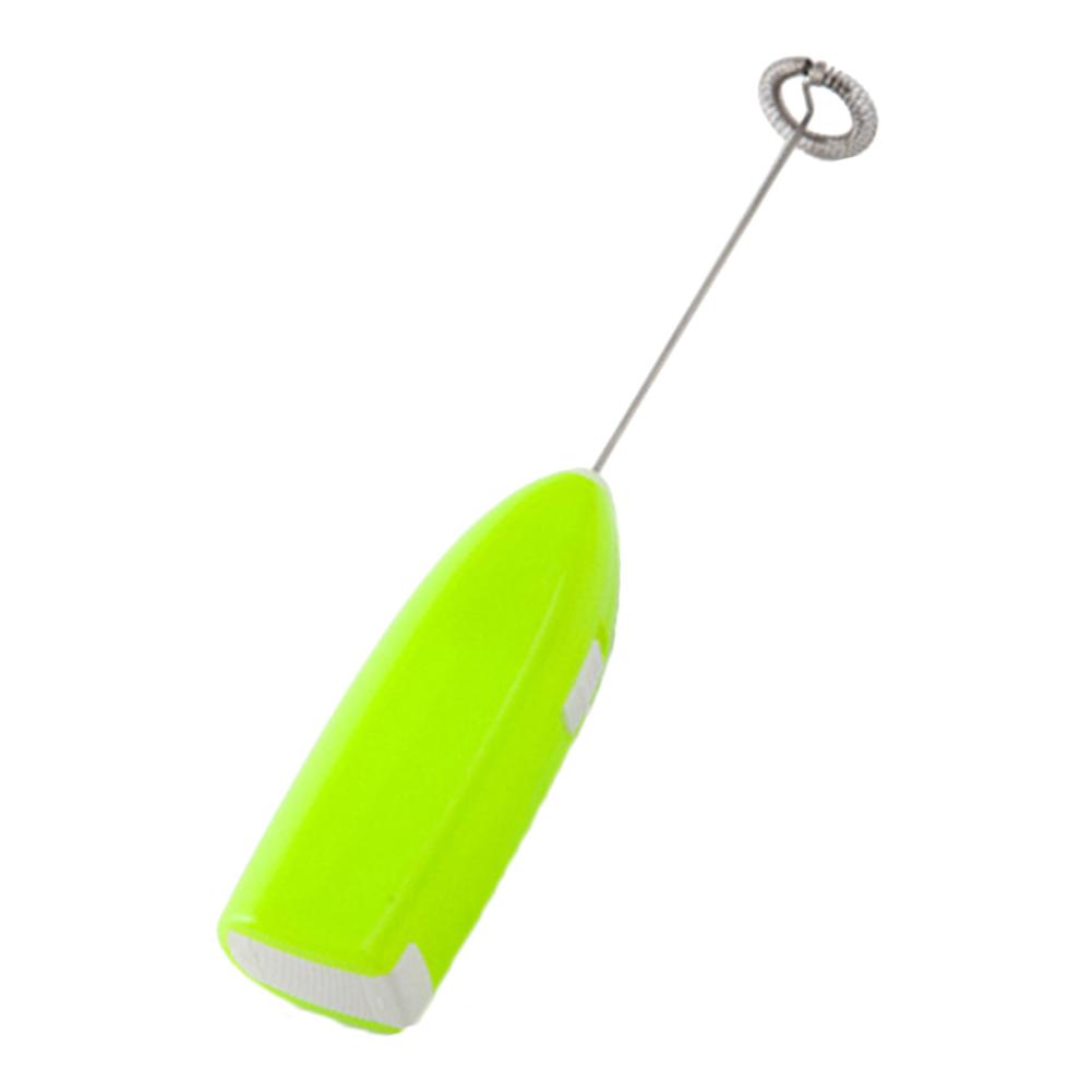 Mini Milchaufschäumer Mixer Edelstahl Elektrischer Milchaufschäumer Mixer Handheld Milchschaumzubereiter Schnell Praktisch für Küchenhelfer KTY grün