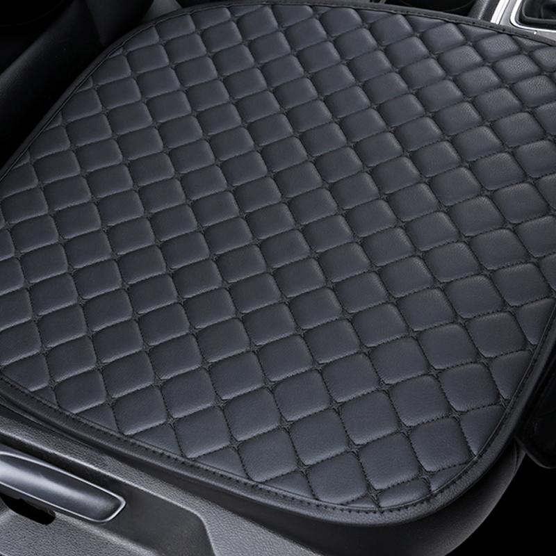 Luxus-Auto-Leder-Sitzbezug, schwarzer Auto-Kissenbezug, universelles Auto-Kissen, Autoteile 1 Pack Font Seat schwarz