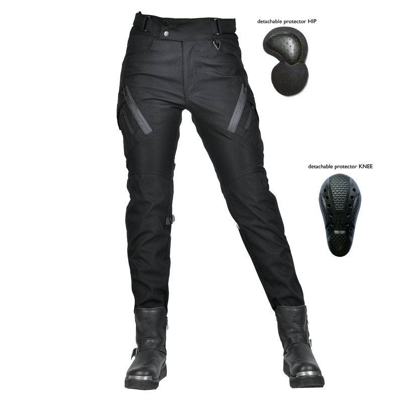 Motorrad-Radhose + wasserdichte, winddichte, atmungsaktive, hoch taillierte weibliche Ritter-Motorrad-Anti-Fall-Hose + vier Retro-Pendelhosen XS schwarz