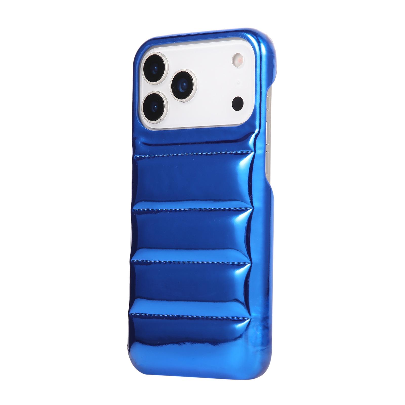 Anwendbar auf iPhone17 Handyhülle 17Pro Aurora Daunenjacke dreidimensional stoßfest Handyhülle 17Air Cartoon Laser iPhone17 blau
