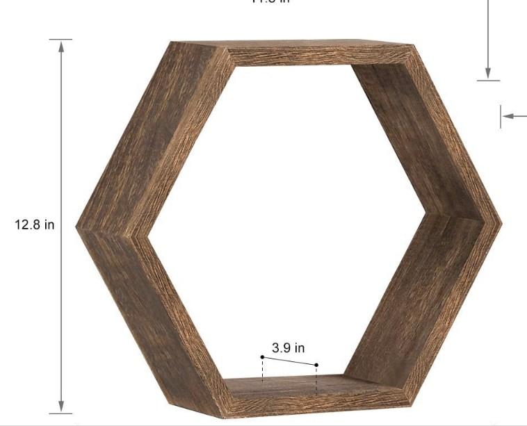 1PC Regale wand hängen Holz sechseckigen rahmen gitter sukkulente anlage rahmen wohnzimmer wand dekoration wand hängen rahmen