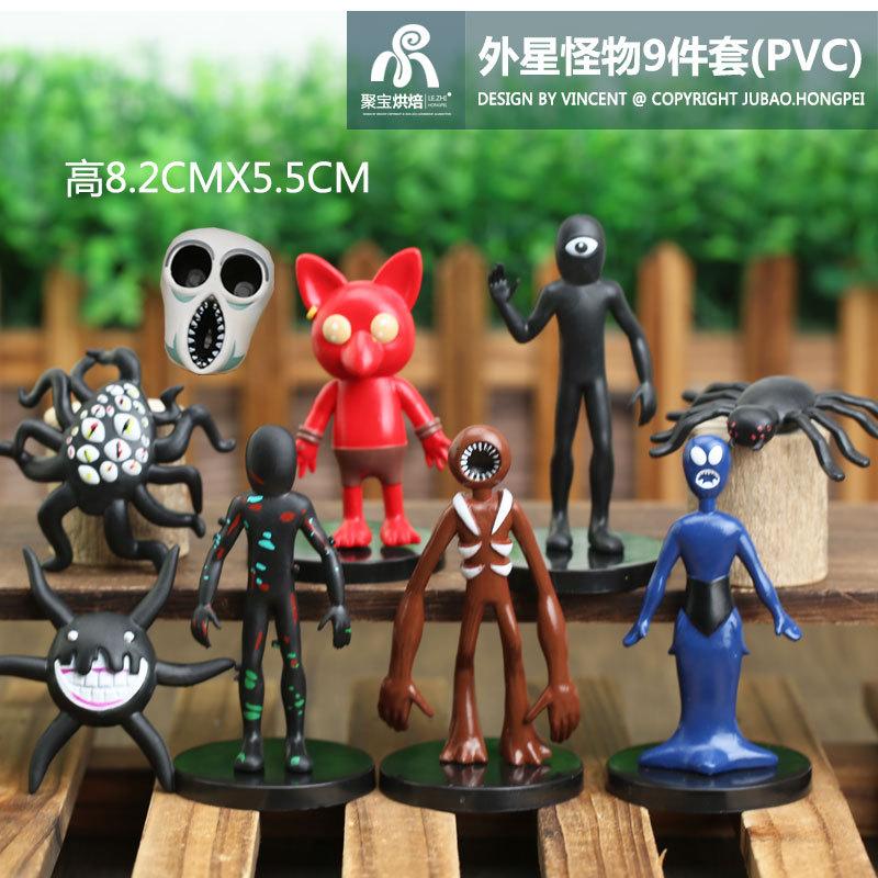 Jubao Roblox Doors Gruseliges Horror-Spiel Actionfiguren 9 Stück PVC Monsterfiguren Schreibtischdekoration Sammlerstücke Für Spielefans opp bag