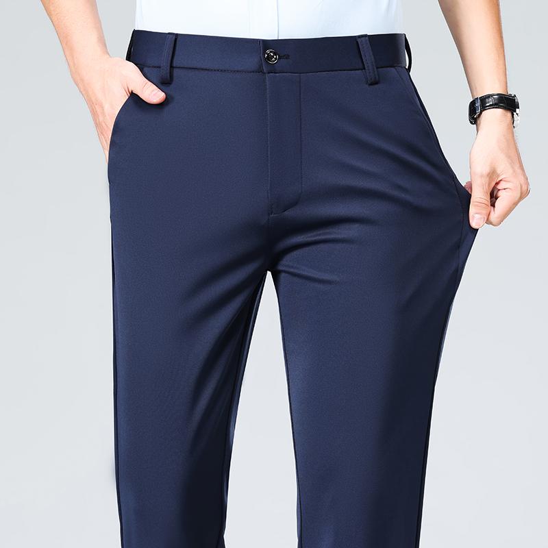 Sommer Dünne Hose Herren Formeller Anzug Hose Arbeitshose Business Casual Hose Schwarz Weinrot Lange Hose 42 königsblau