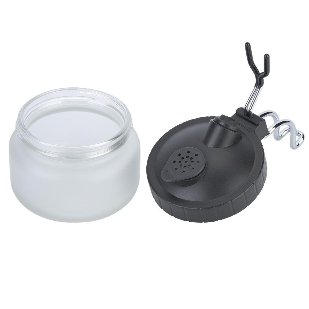 Airbrush Reinigungstopf Glas Stahl und Kunststoff Hergestellt Farbreinigungsglas(Matttopf)