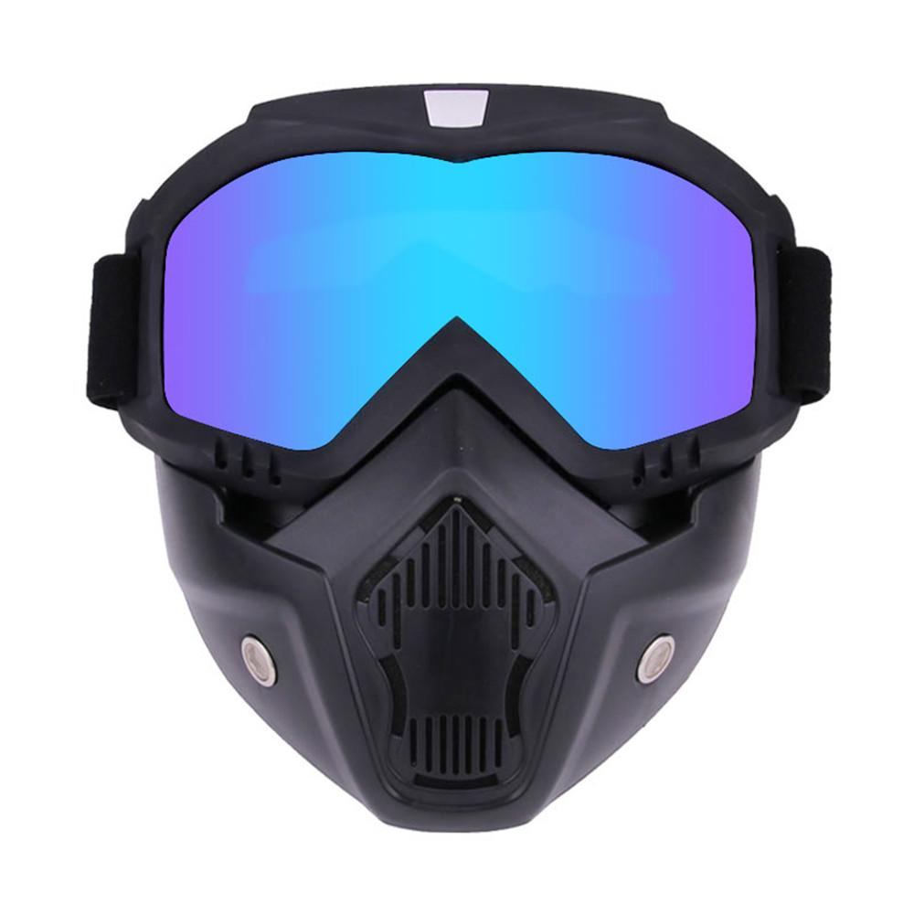 Motorradhelm Professionelle Outdoor-Radsport-Gesichtsmaske Schutzbrille für winddichtes Ski-Snowboard-Schneemobil bunt