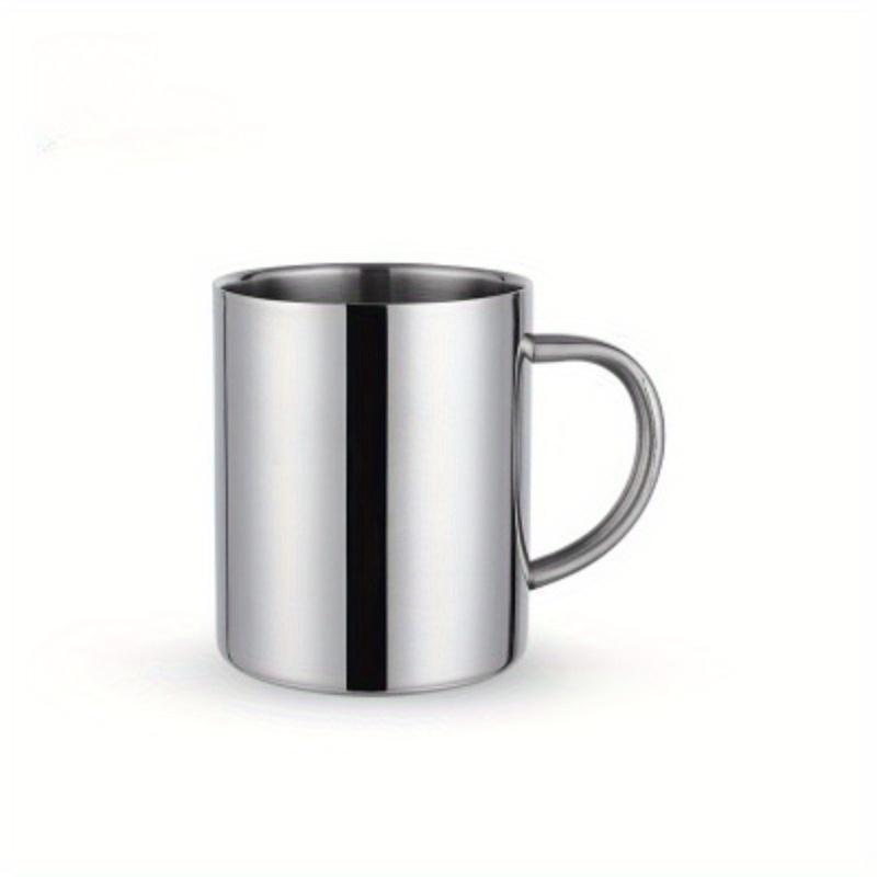 400ml Edelstahl Reise Kaffeebecher Unzerbrechlich Tasse Wärmedämmung Milch Tassen Tee Tassen silber