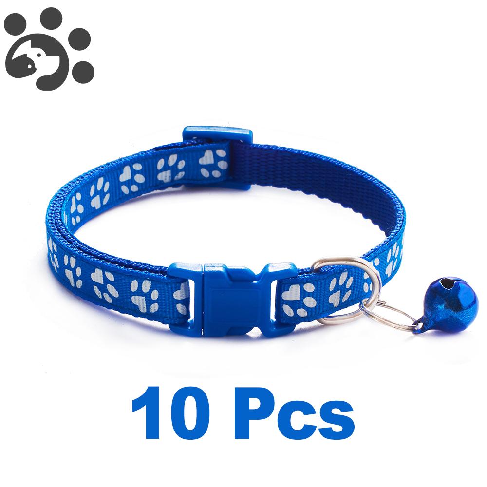 10 Stück Mit Glöckchen Halsbänder Zart Sicherheit Lässig Nylon Hundehalsband Nackenband Mode Verstellbar Glöckchen Haustier Katze Hundehalsband