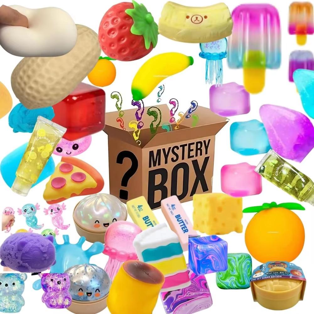 Zufällige Mystery Blind Box Knet-Fidget-Spielzeug Weiches Squishy Sensorisches Spielzeug Tragbares Stress-Angst-Linderungs-Spielzeug Geschenk für Alle Altersgruppen red