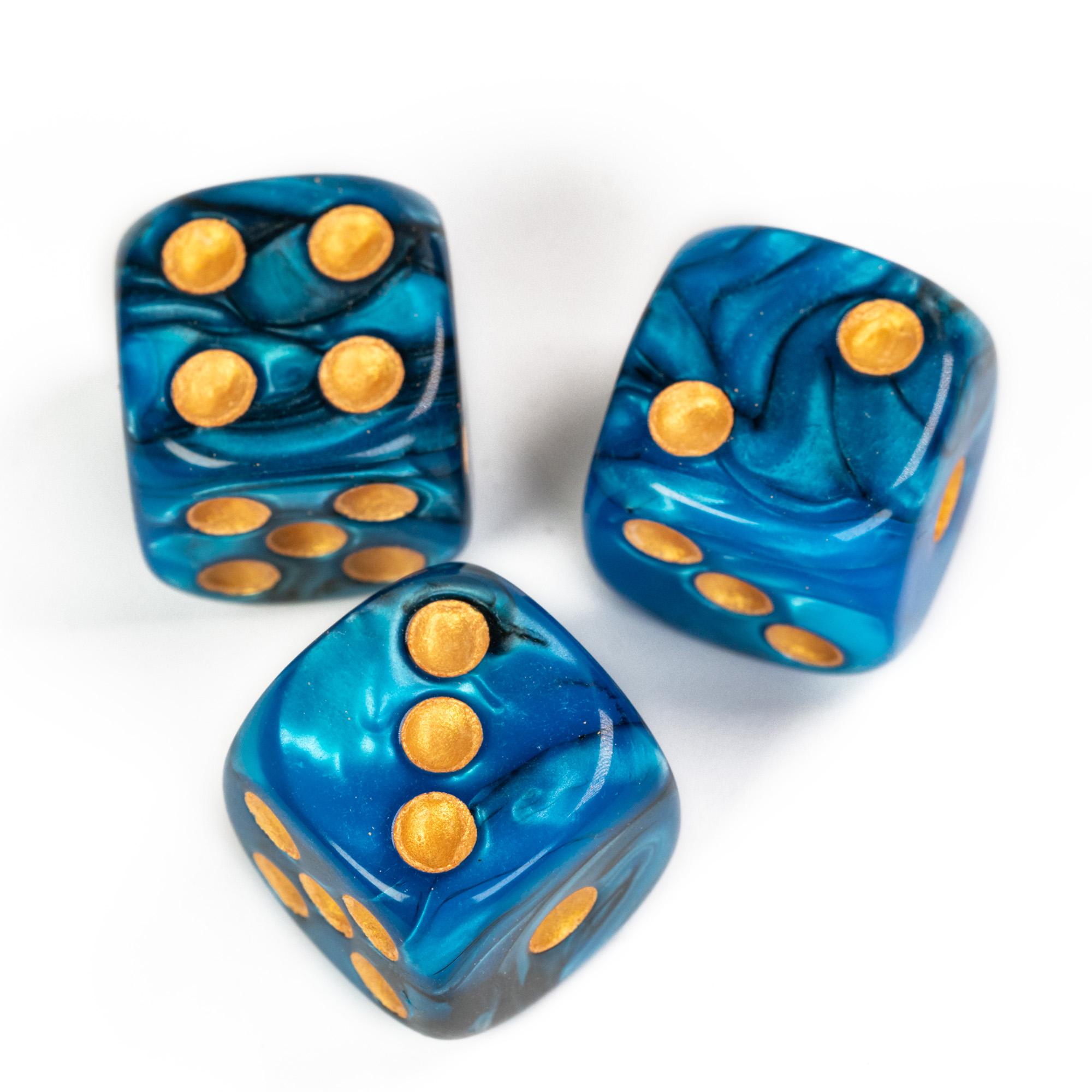 Poludie 10 Stück D6 Sechsseitige Würfel 16 mm Lustige Spiele Würfel für RPG Club Glücksspiel Desktop Party Bar Brettspiel Tischzubehör 10pcs Blue Black
