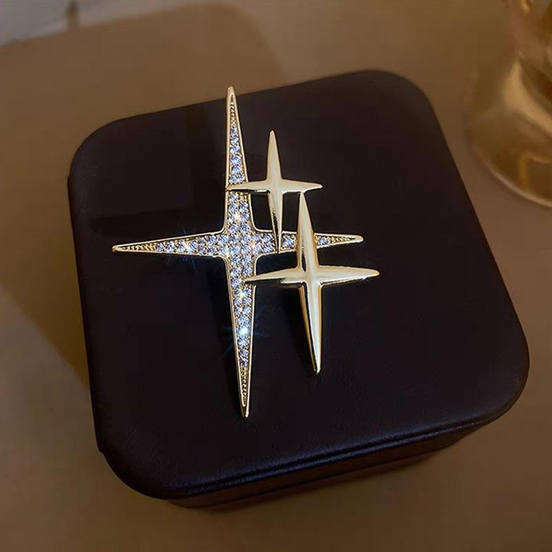 Einfache Persönlichkeit Stern High-End-Sinn Brosche süße trendige Design Corsage Pin für Abend Bankett Anzug Emblem Schmuck 1PC