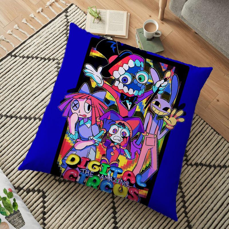 The Amazing Digital Circu Kissenbezug Ponmi Jax Clown Kissenbezug Quadratischer Kissenbezug Home Office Dekoration Kissenbezug 45 cm 21
