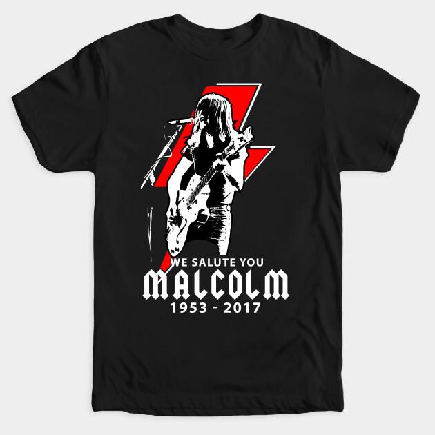 AC/DC Malcolm Young Tribute Wir grüßen dich Angus Young Highway To Hell T-Shirt Unisex T-Shirt XL