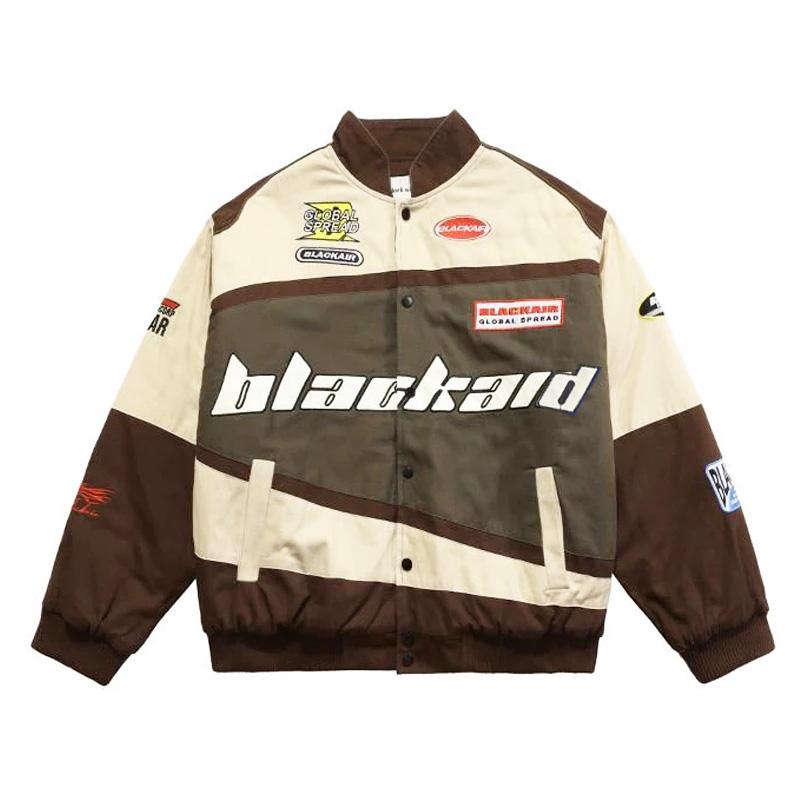 Herbst und Winter Neue amerikanische Retro-Hip-Hop-Y2K-lose Männer und Frauen dünne Baseball-Kleidung Street Racing Kleidung Jacke M