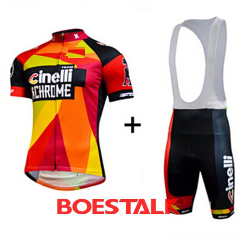 Cinelli Herren Fahrradtrikot Set Kurzarm Atmungsaktiv Performance Fahrradbekleidung Rennrad Mountainbike Fahren 6XL
