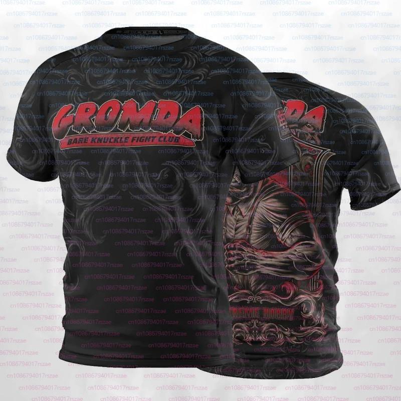 GROMDA Battle Boxing Game Team Trikot Herren MMA Play Fighting Kurzarm T-Shirts Fans Sommer 3D Druck Atmungsaktiv Sportbekleidung S