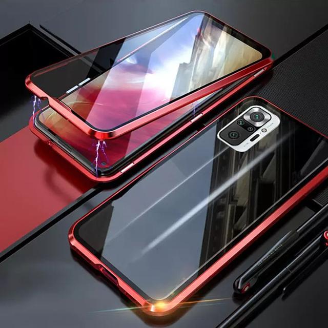 360 doppelseitige Glas Magnetische Fall Für Huawei P60 P50 P40 P30 P20 Lite Pro Metall Magnet Fall Für Honor 60 50 SE 30 20 Pro Telefon Abdeckung For Huawei P30 Lite rot