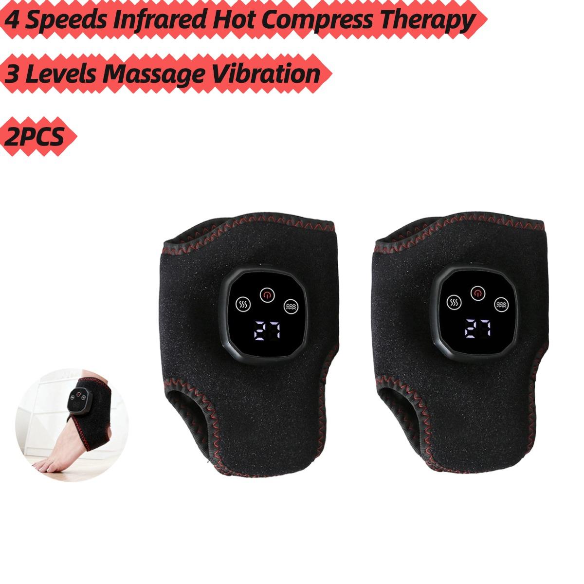 Fußmassagegerät,Fuß Renew Triple Method Massagegerät,Kabellose & Tragbare Beheizte Knöchelmanschette mit 3 Geschwindigkeiten & 5 Temperaturen,Schmerzlinderung Füße & Knöchel