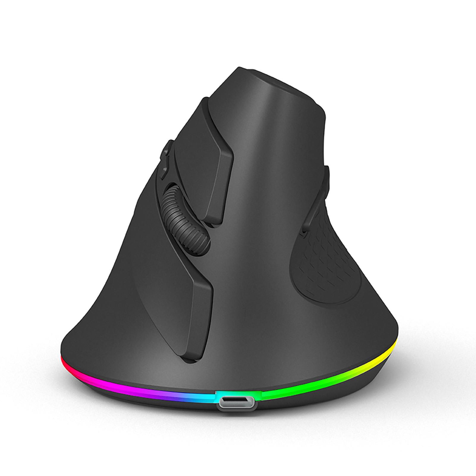 Drahtlose Dual-Mode-Maus 2.4GBT5.1 Computermaus Gaming-Maus Ergonomische leise Windows schwarz