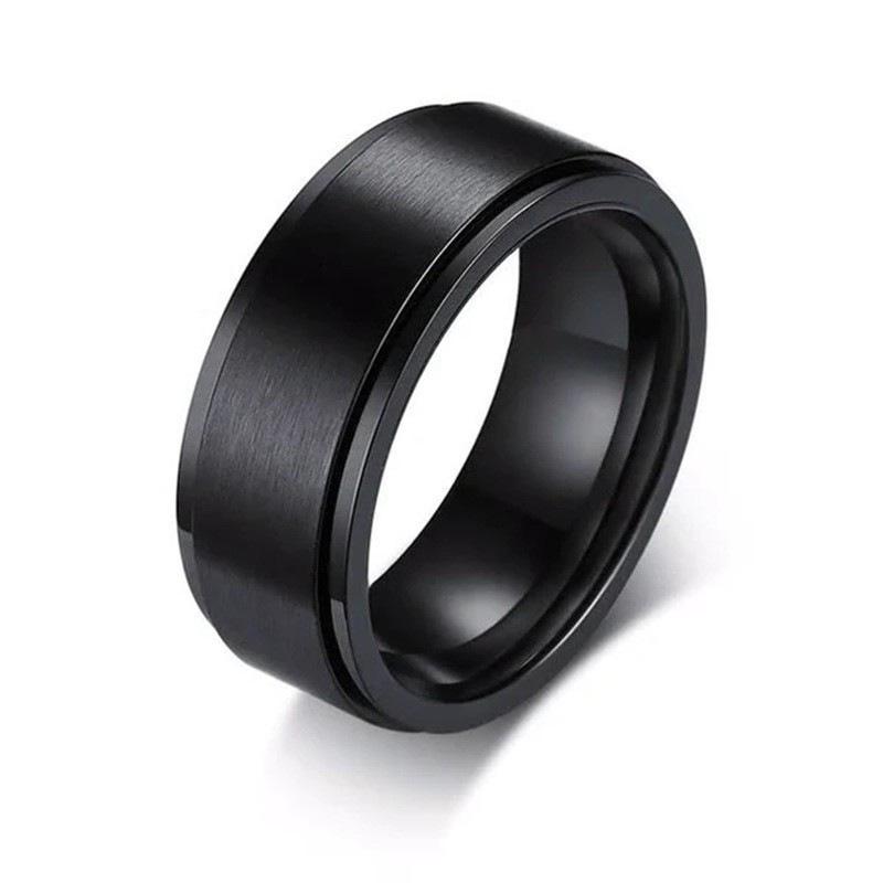 Einfache 8mm Angst Fidget Spinner Ringe für Männer Frauen Cool Edelstahl Spinning Drehbar Ringe Anti Stress Hochzeitsschmuck 11