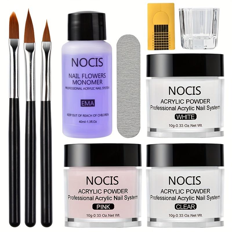 Nagel-Tauchpulver-Sets, Nailart, Acryl-Kristallpulver-Set, Acrylpulver, erweiterter Kristallnagel, Nagelglitzer