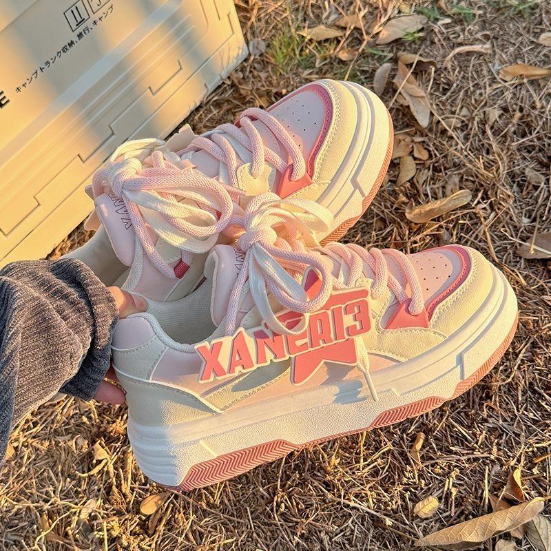 Damen Sneakers Weiße Plateauschuhe Damen Sport Sneakers Damen Vulkanisierte Schuhe Sneakers Casual Damen Turnschuhe 35