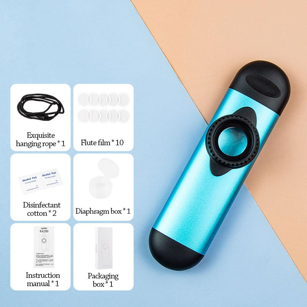 Lustige Musikinstrumente Leicht zu lernen Musikpfeife Spielzeug Kazoo Flöte Jungen Mädchen blau