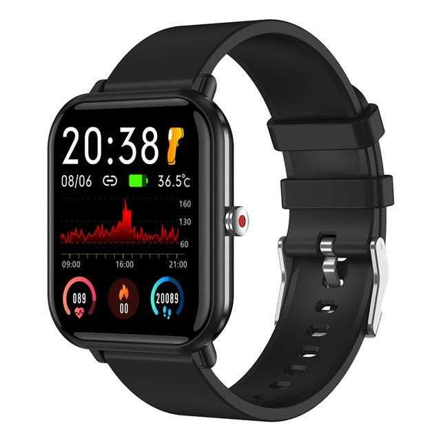 LIGE 2022 Neue Smart uhr Damen Full touch Screen Sport Fitness uhr IP67 wasserdichte Bluetooth Für Android iOS Smartwatch Männer Silica gel schwarz
