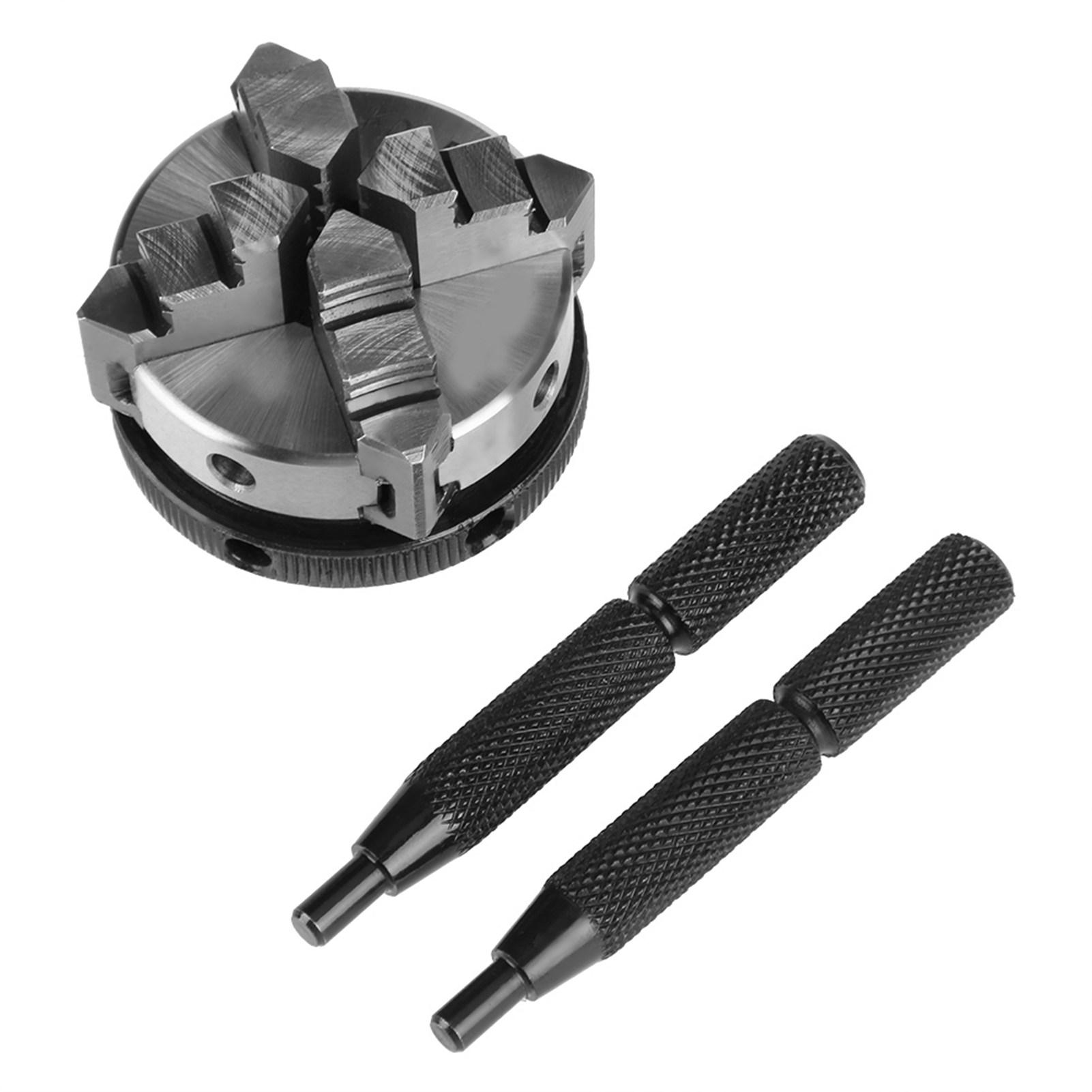 50mm Mini 4 Backen umkehrbar selbstzentrierend M14 Gewindemontage Drehbank Handspannfutter K0250