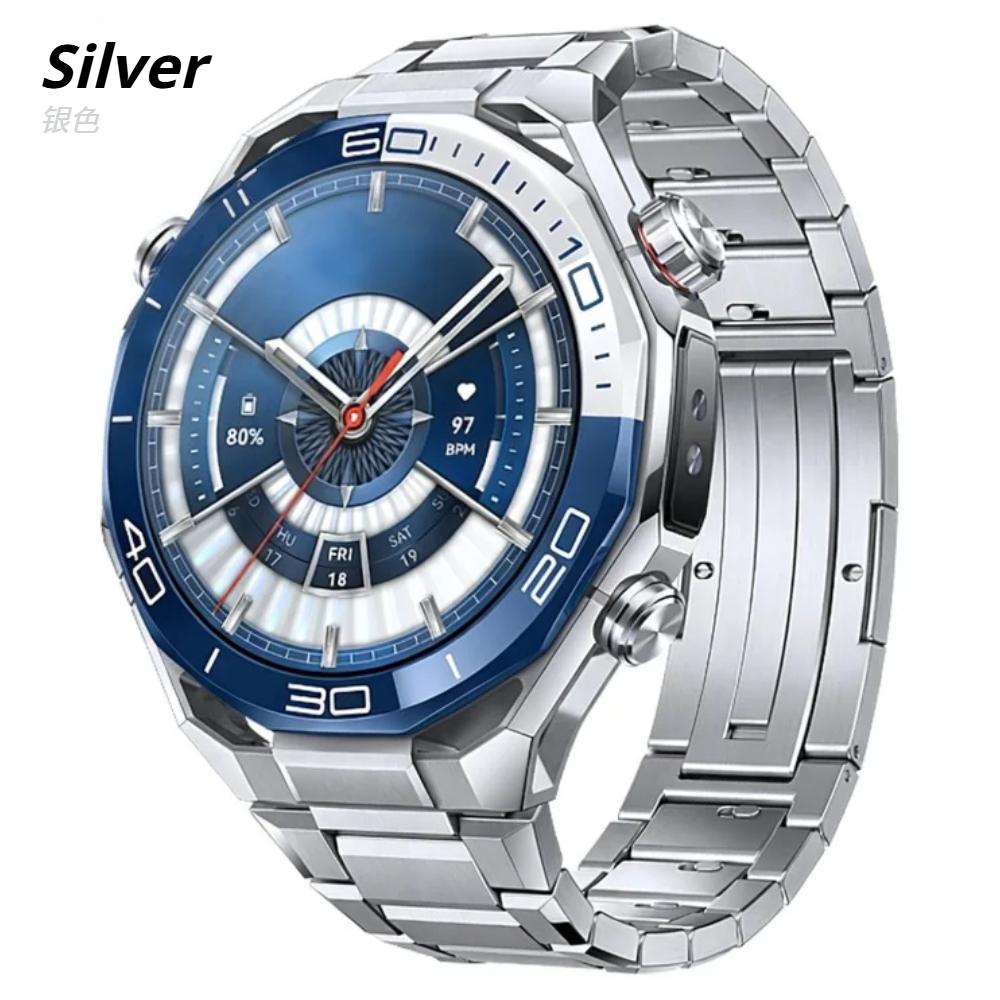 22mm Titanarmband für HUAWEI WATCH Ultimate 1/2 Buds Metall Luxus Schnellverschlussband für Huawei Watch 5 4/GT 6 5 4 Pro 3 2 46mm GT2e GT3 SE Armband Huawei GT4 3 2 46mm silber