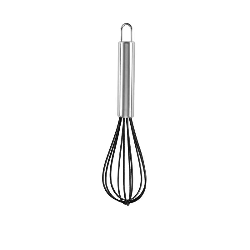 8 Zoll Edelstahl Ballon Draht Silikon Schneebesen Manueller Eierschläger Mixer Küchen Backutensil Milch Sahne Butter Schneebesen Mixer
